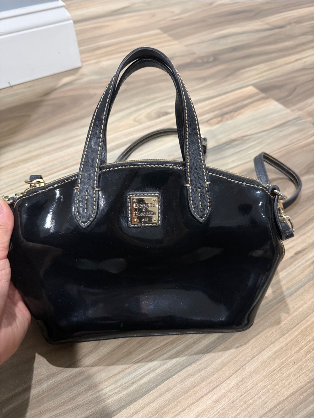 Dooney & Bourke Black Patent Mini Satchel